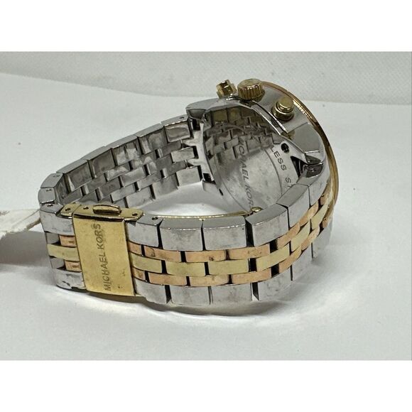Michael Kors Ritz MK5650 Women Tri-Tone Stainless Steel Analog Dial Watch NUL55